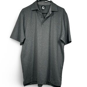 FOOTJOY Heathered Gray Golf Polo Shirt Size M
